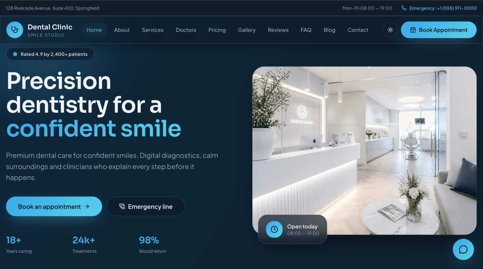 Modern Dental Clinic Website