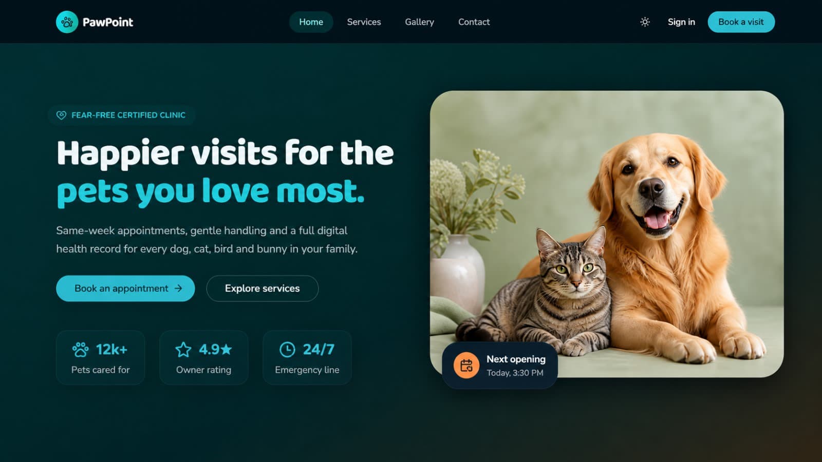 Pet Care & Veterinary Clinic Website